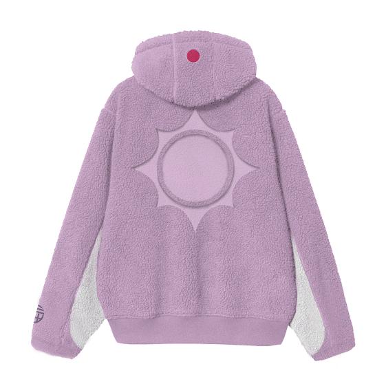 Faith Industries "Psychic Sunrise" Sherpa Hoodie Lilac
