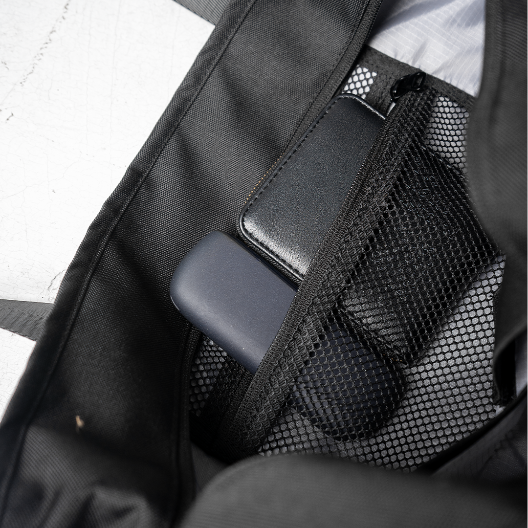 Faith Industries "Let Us Start The Game" Black Totebag