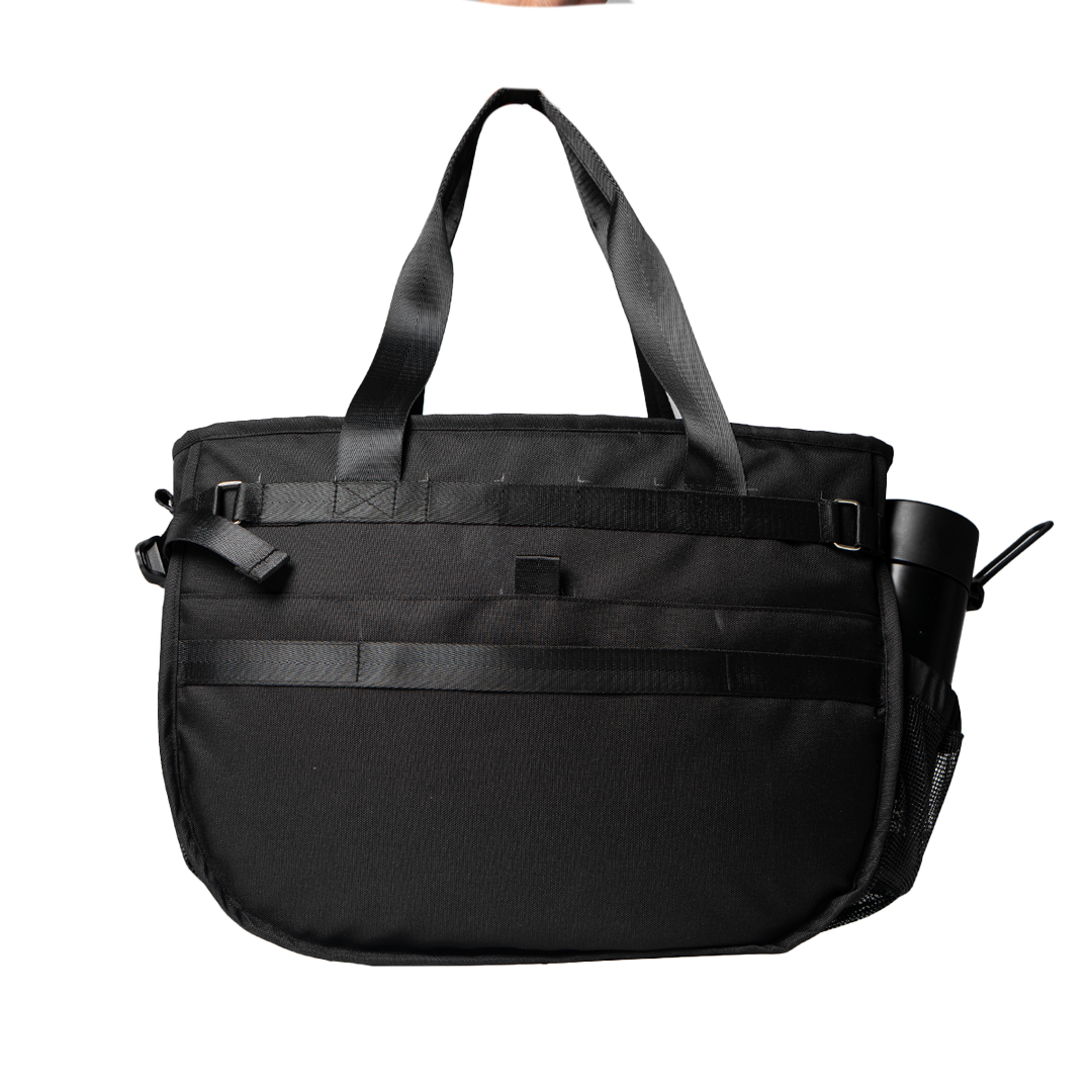 Faith Industries "Let Us Start The Game" Black Totebag