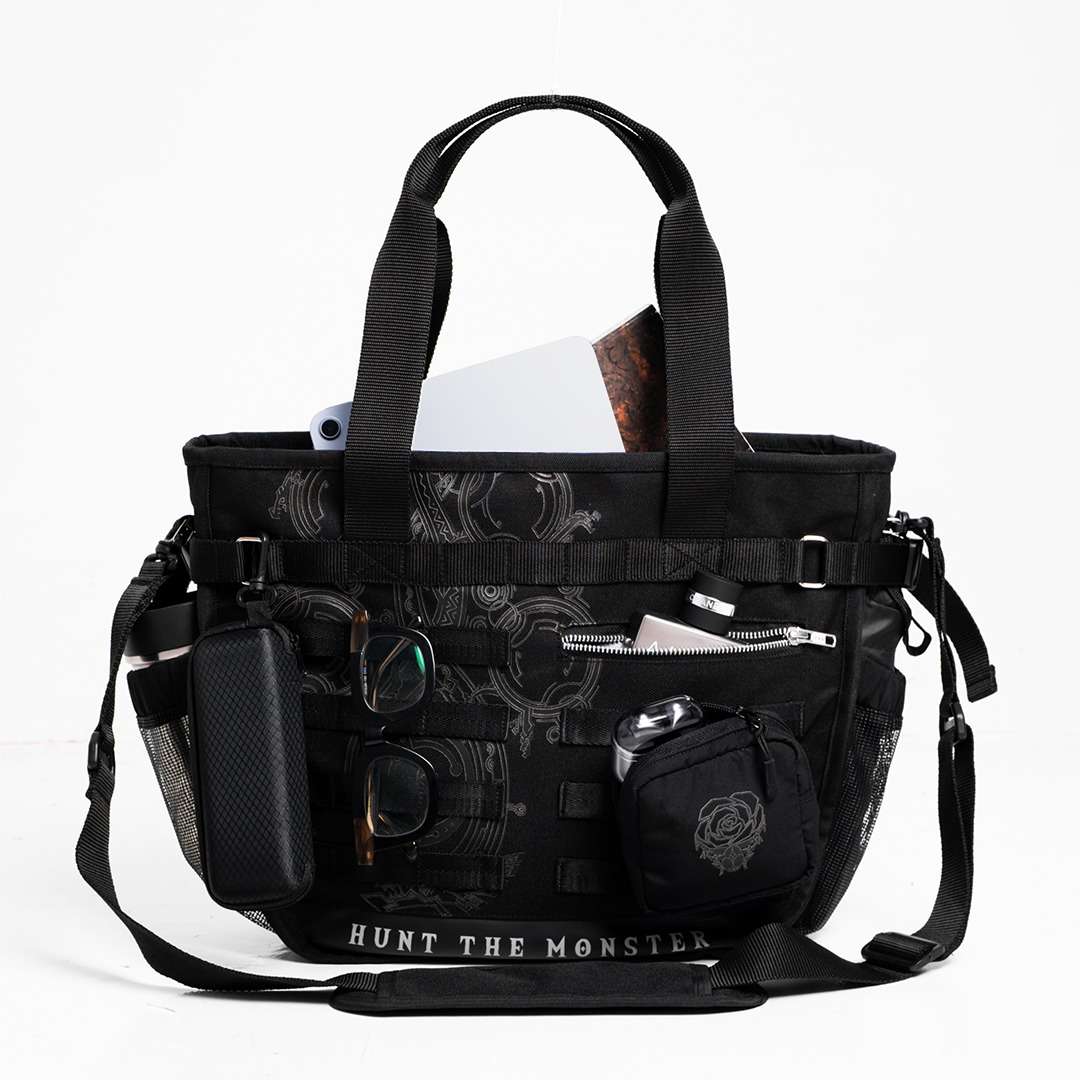 Faith Industries MH Wilds Armor Wash Black Totebag