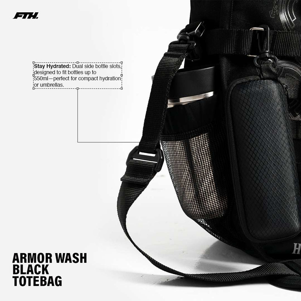 Faith Industries MH Wilds Armor Wash Black Totebag