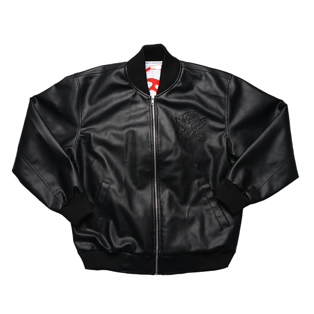 Faith Industries "The Skull Knight" Leather Jacket Black