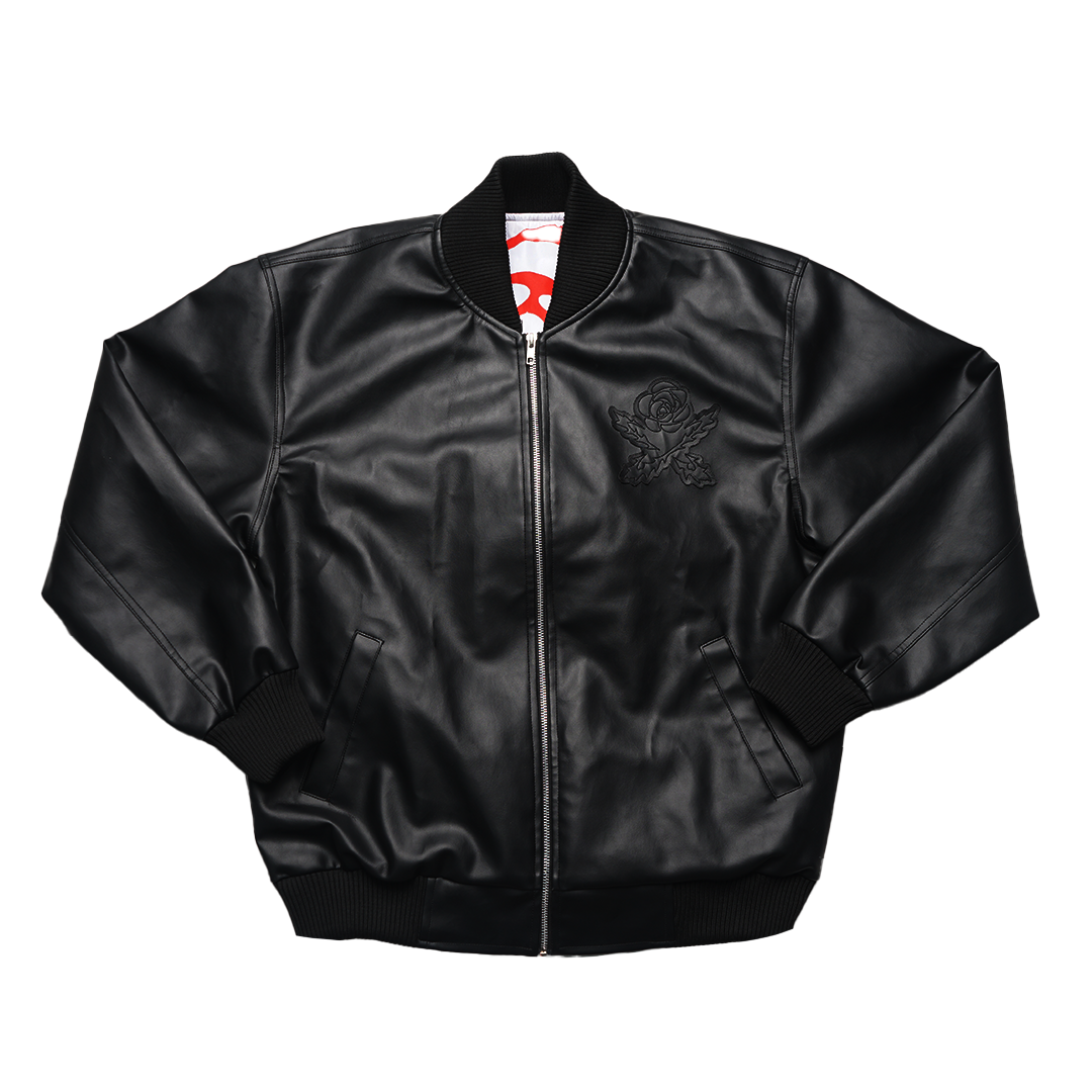 Faith Industries "The Skull Knight" Leather Jacket Black