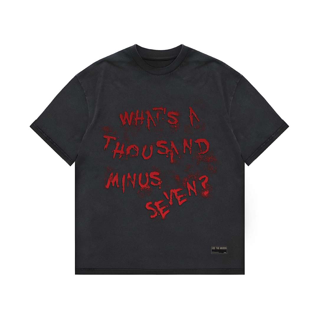 Faith Industries "Insanity" Black Acid Wash Tshirt